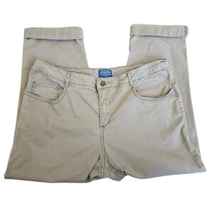 Pendleton Womens Cotton Khaki Cropped Pants Sz 14P